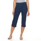 Women's Croft & Barrow&reg; Embellished Capri Jeans, Size: Large, Blue Other