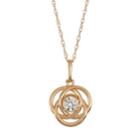 10k Gold Lab-created White Sapphire Knot Pendant Necklace, Women's, Size: 18