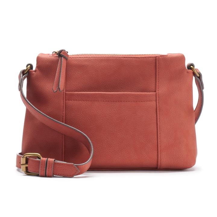 Sonoma Goods For Life&trade; Karlie Double Zip Crossbody Bag, Women's, Med Red