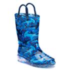 Western Chief Shark Chase Toddler Boys' Light-up Waterproof Rain Boots, Boy's, Size: 8 T, Med Blue