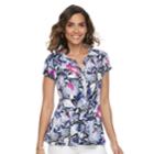 Women's Dana Buchman Peplum Hem Shirt, Size: Medium, Med Pink