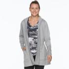 Women's Tek Gear&reg; On The Go French Terry Hooded Wrap, Size: Xl, Med Purple