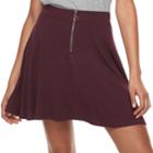 Juniors' So&reg; Zip Front Skater Skirt, Teens, Size: Xl, Drk Purple