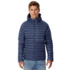 Men's Heat Keep Modern-fit Packable Hooded Jacket, Size: Xl, Blue (navy)