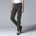 Women's Simply Vera Vera Wang Solid Brushed Leggings, Size: Medium, Med Grey
