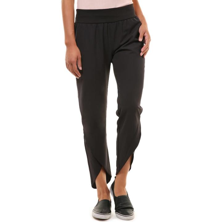 Women's Soybu Petal Hem Pants, Size: Small, Black