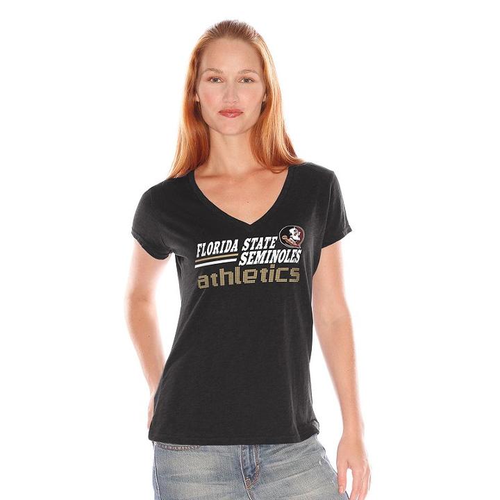 Women's Florida State Seminoles Fair Catch Tee, Size: Xl, Black