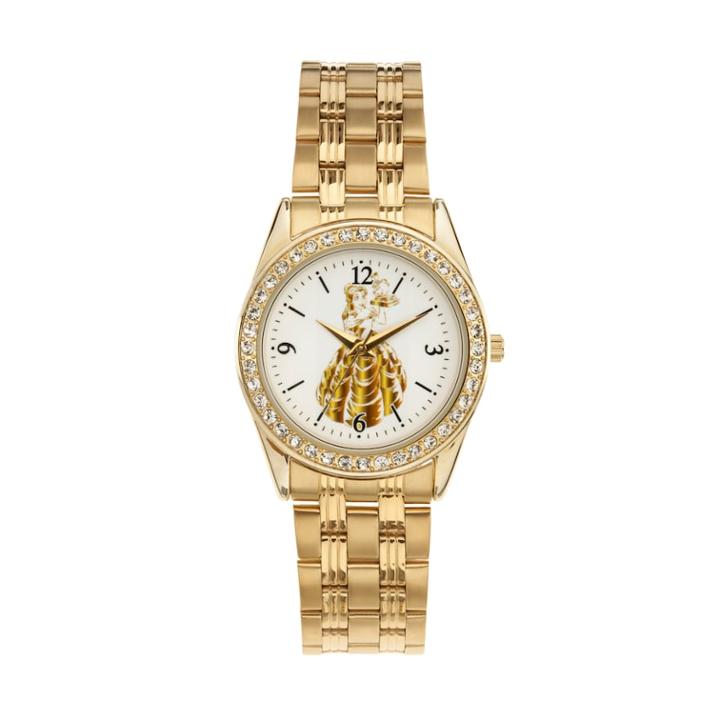 Disney's Beauty And The Beast Princess Belle Women's Crystal Watch, Size: Small, Yellow