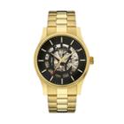 Caravelle New York By Bulova Men's Stainless Steel Automatic Skeleton Watch - 44a107k, Yellow