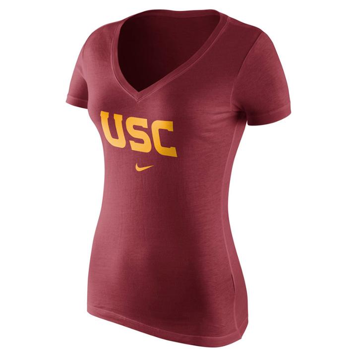 Women's Nike Usc Trojans Wordmark Tee, Size: Medium, Red