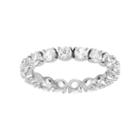 100 Facets Of Love 10k White Gold Lab-created White Sapphire Eternity Ring, Women's, Size: 8