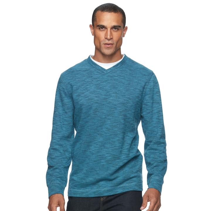 Men's Method Classic-fit Mock-layered Tee, Size: Medium, Turquoise/blue (turq/aqua)