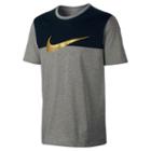 Men's Nike Metallic Swoosh Tee, Size: Xl, Grey Other