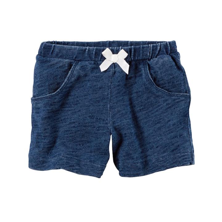 Baby Girl Carter's Slubbed Shorts, Size: 6 Months, Blue