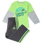 Baby Boy Adidas Basketball Legend Mock-layered Tee & Pants Set, Size: 24 Months, Brt Green