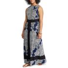 Plus Size Chaps Paisley Maxi Dress, Women's, Size: 24 W, Blue