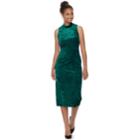 Juniors' Almost Famous Mockneck Velvet Bodycon Dress, Teens, Size: Large, Brt Green