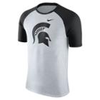 Men's Nike Michigan State Spartans Raglan Tee, Size: Small, Natural