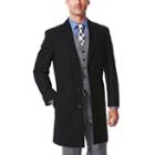 Men's Haggar&reg; Classic-fit Melton Wool-blend Coat, Size: 44 - Regular, Black