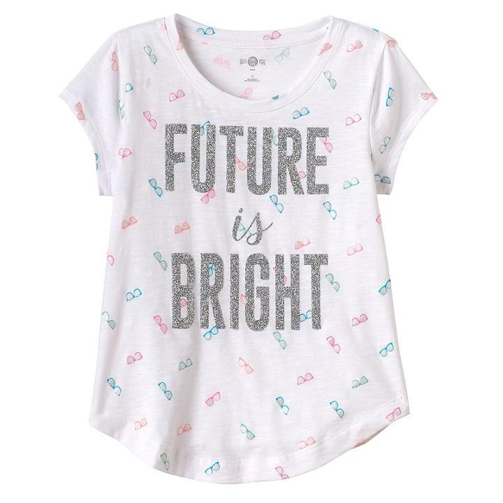 Plus Size Girls 7-16 So&reg; Curved-hem Graphic Tee, Girl's, Size: 14 1/2, White