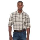 Men's Croft & Barrow&reg; Classic-fit Plaid Stretch Roll-tab Button-down Shirt, Size: Xl, White Oth