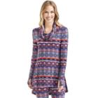 Women's Cuddl Duds Softwear Cowlneck Tunic Top, Size: Small, Purple Oth