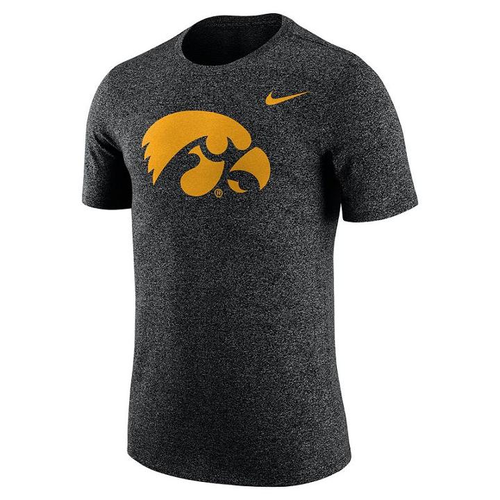 Men's Nike Iowa Hawkeyes Marled Tee, Size: Xxl, Black