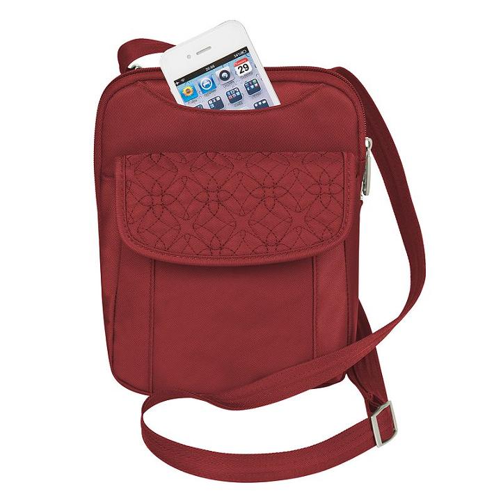 Travelon Signature Anti-theft Rfid-blocking Crossbody Bag, Adult Unisex, Red