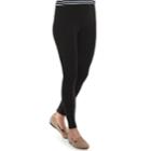 Women's Croft & Barrow&reg; Tummy Control Pull-on Leggings, Size: Xxl Long, Black