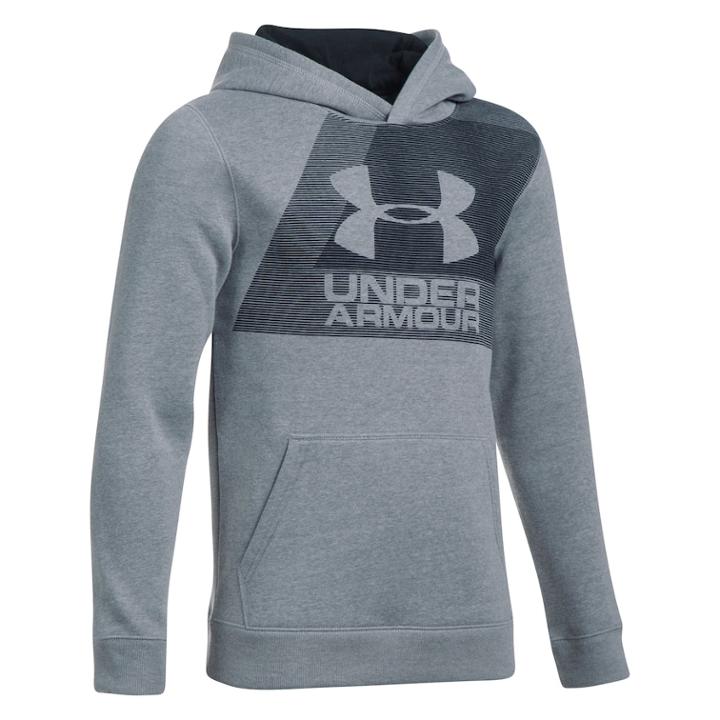 Boys 8-20 Under Armour Rival Cotton Hoodie, Size: Large, Med Grey