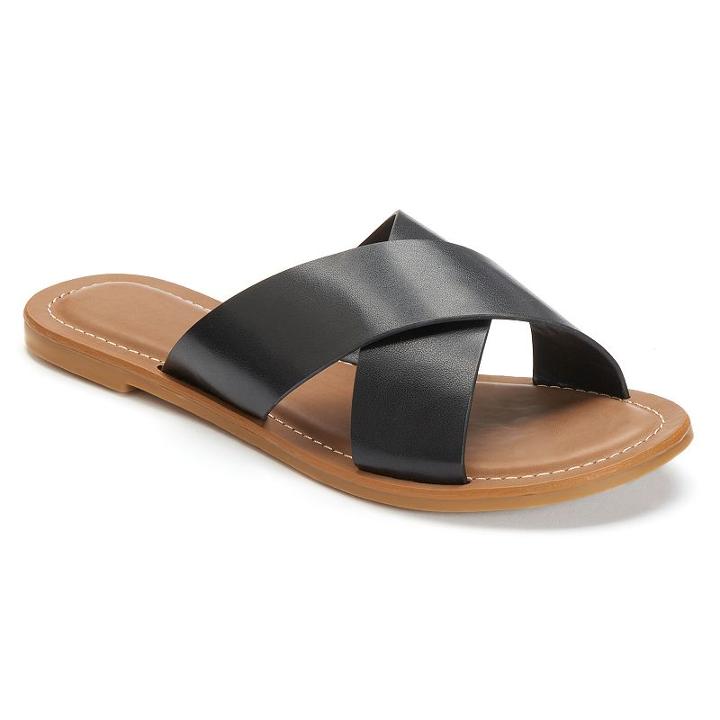 Vicky Whiskey Women's Sandals, Size: Medium (7), Black