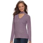 Juniors' Pink Republic Choker Neck Top, Teens, Size: Small, Lt Purple