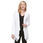 Women's Dana Buchman Lace-trim Cardigan, Size: Medium, White Oth