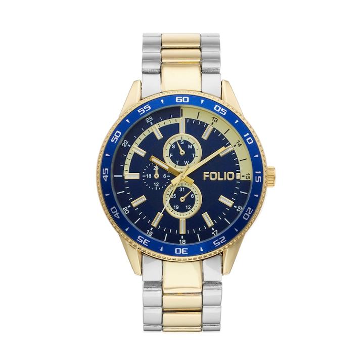 Folio Men's Two Tone Watch, Size: Large, Multicolor