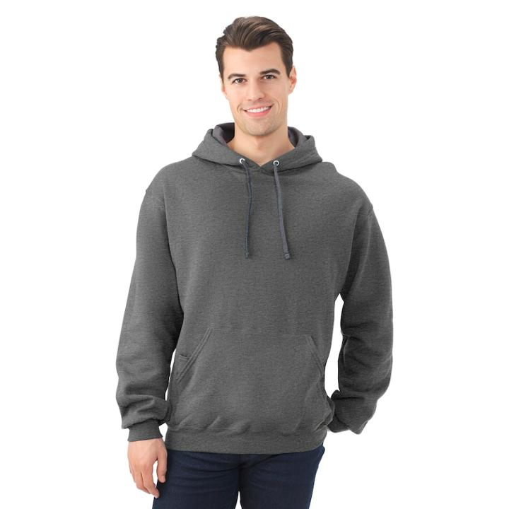 Men's Fruit Of The Loom Signature Fleece Pullover Hoodie, Size: Small, Charcoal Heather