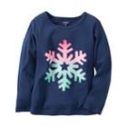 Girls 4-8 Carter's Screen-print Graphic Long Sleeve Tee, Size: 5, Blue