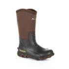 Rocky Core Rubber Kid's Waterproof Outdoor Boots, Size: 5.5, Brown