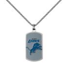 Men's Stainless Steel Detroit Lions Dog Tag Necklace, Size: 22, Silver
