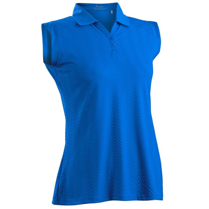 Women's Nancy Lopez Grace Sleeveless Golf Polo, Size: Medium, Brt Blue