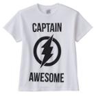 Boys 8-20 Captain Awesome Tee, Boy's, Size: Small, White