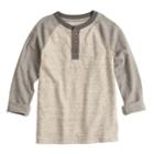 Boys 4-12 Sonoma Goods For Life&trade; Roll Tab Raglan Henley Top, Size: 5, Light Grey