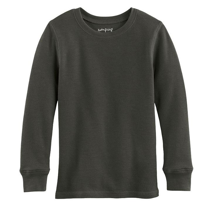 Boys 4-10 Jumping Beans&reg; Solid Thermal Tee, Size: 4, Dark Grey