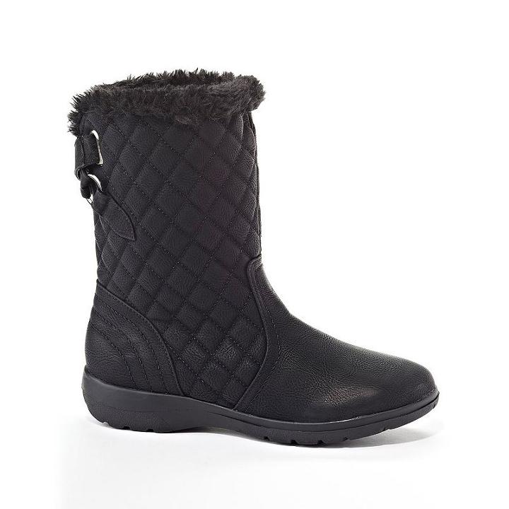 Henry Ferrera Brooks Women's Water-resistant Quilted Winter Boots, Size: 10, Black