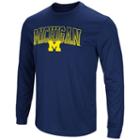 Men's Campus Heritage Michigan Wolverines Gradient Long-sleeve Tee, Size: Xxl, Dark Blue