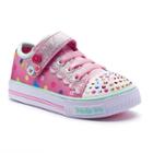 Skechers Twinkle Toes Shuffles Dazzle Dot Toddler Girls' Light-up Shoes, Girl's, Size: 11, Pink