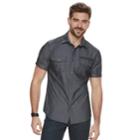 Men's Rock & Republic Chambray Button-front Shirt, Size: Small, Black