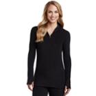 Plus Size Cuddl Duds Half-zip Hooded Fleece, Women's, Size: 1xl, Black