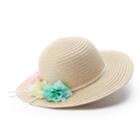 Girls 4-16 Elli By Capelli Flower Accent Sun Hat, Natural