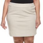 Plus Size Croft & Barrow&reg; Polished Skort, Women's, Size: 20 W, Lt Brown