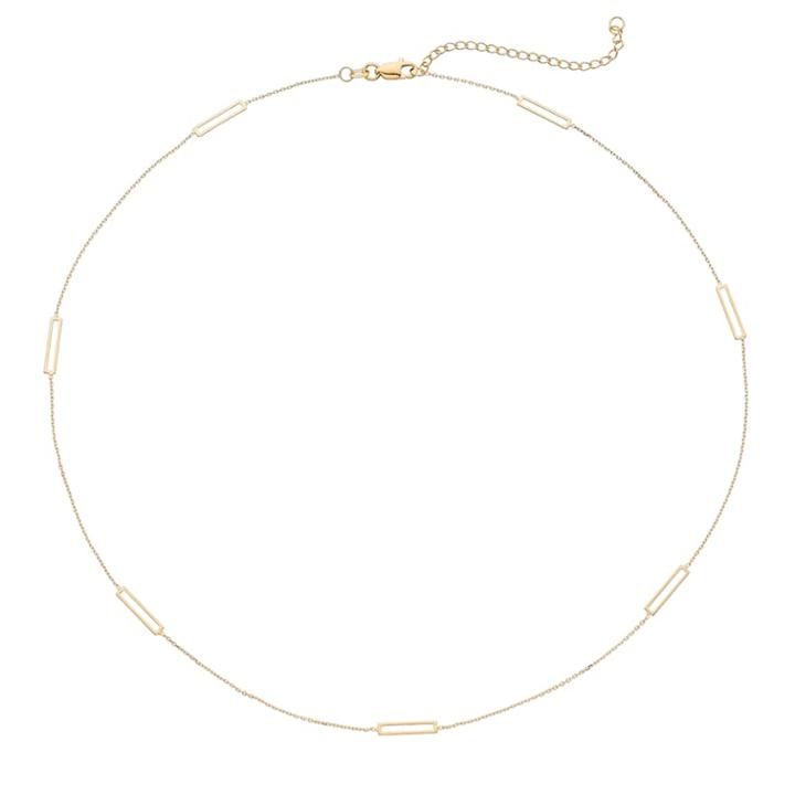 14k Gold Rectangle Station Necklace, Women's, Size: 16, Yellow